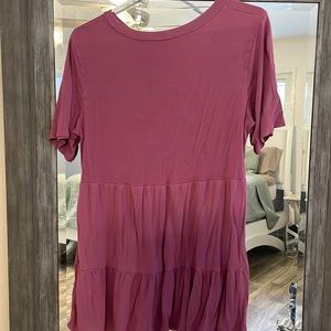 Pink Blush Maternity Babydoll Top